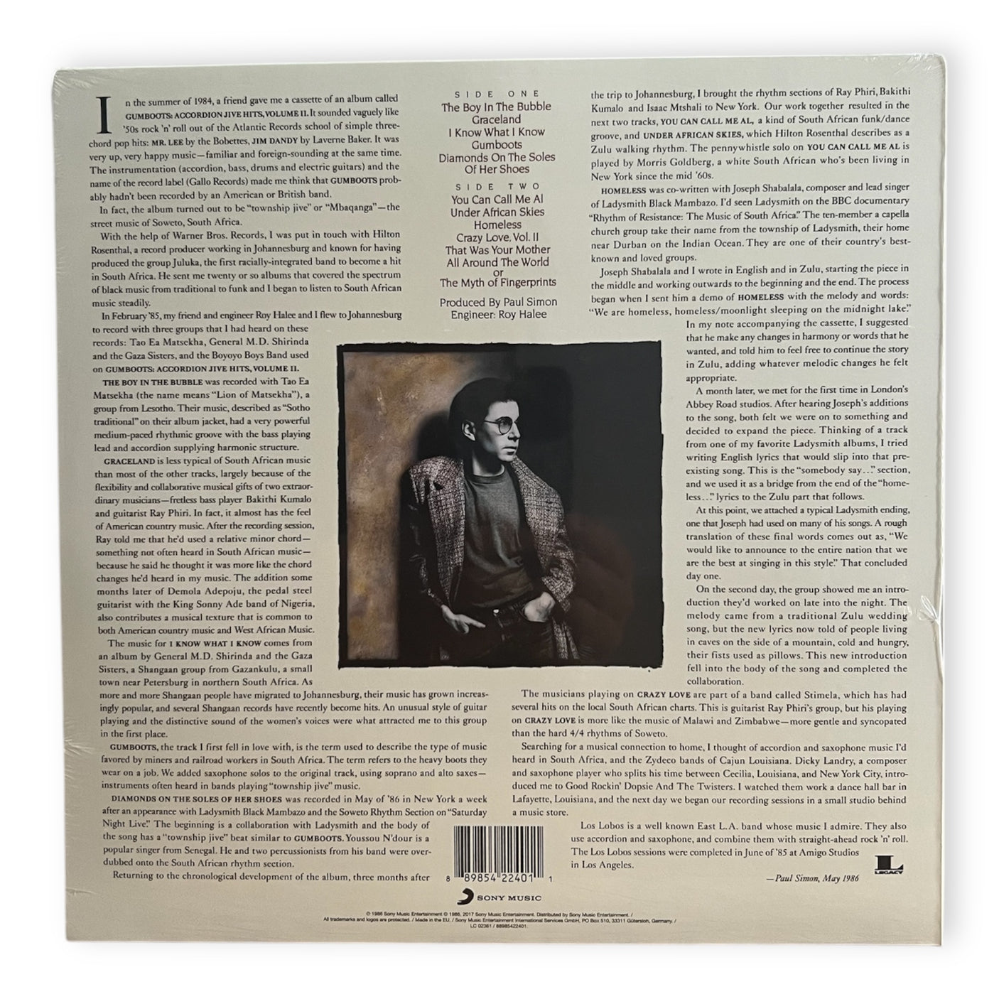 PAUL SIMON - Graceland - LP VINYL - 180gm REISSUE - BRAND NEW