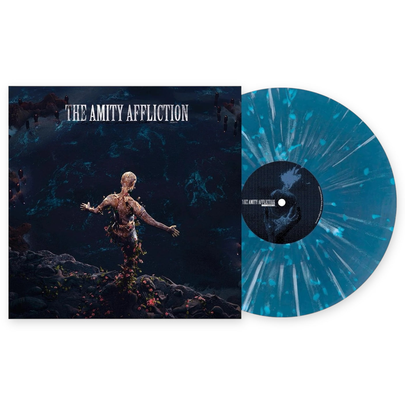 THE AMITY AFFLICTION - Let The Ocean Take Me (Redux) - LP VINYL - SEA BLUE WITH WHITE SPLATTER VINYL - BRAND NEW