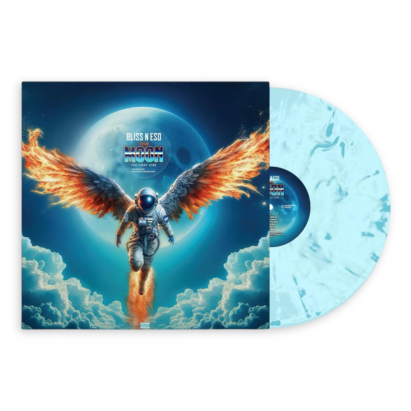 BLISS N ESO - The Moon (The Light Side) - BLUE & WHITE MARBLED VINYL - LP VINYL - BRAND NEW