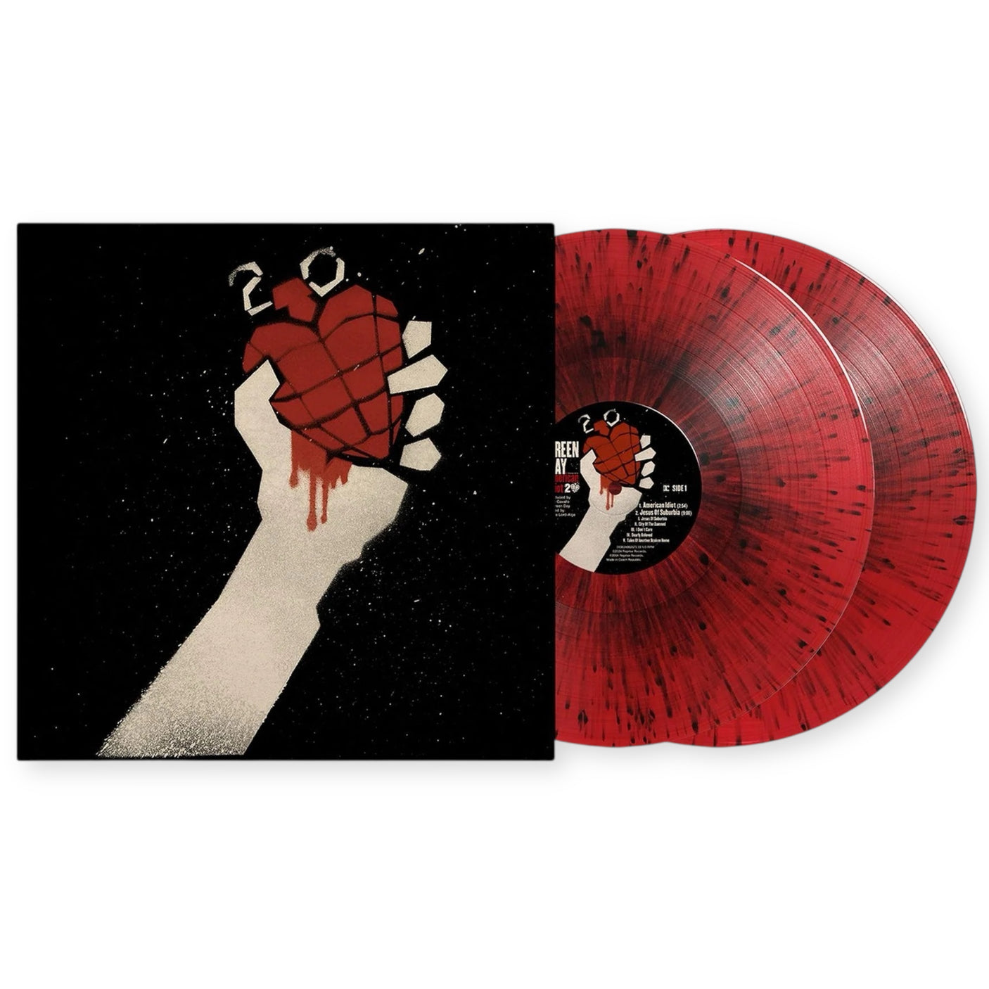 GREEN DAY - American Idiot 20 - LP VINYL - 20th ANNIVERSARY EDITION - RED & BLACK SPLATTER VINYL BRAND NEW