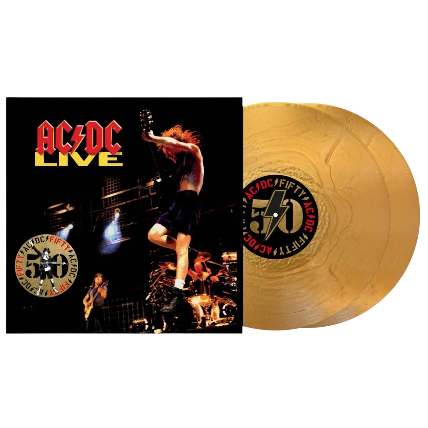 AC/DC - Live (Collectors Edition) - 2 x LP VINYL - 50th ANNIVERSARY GOLD NUGGET 180gm Vinyl - BRAND NEW