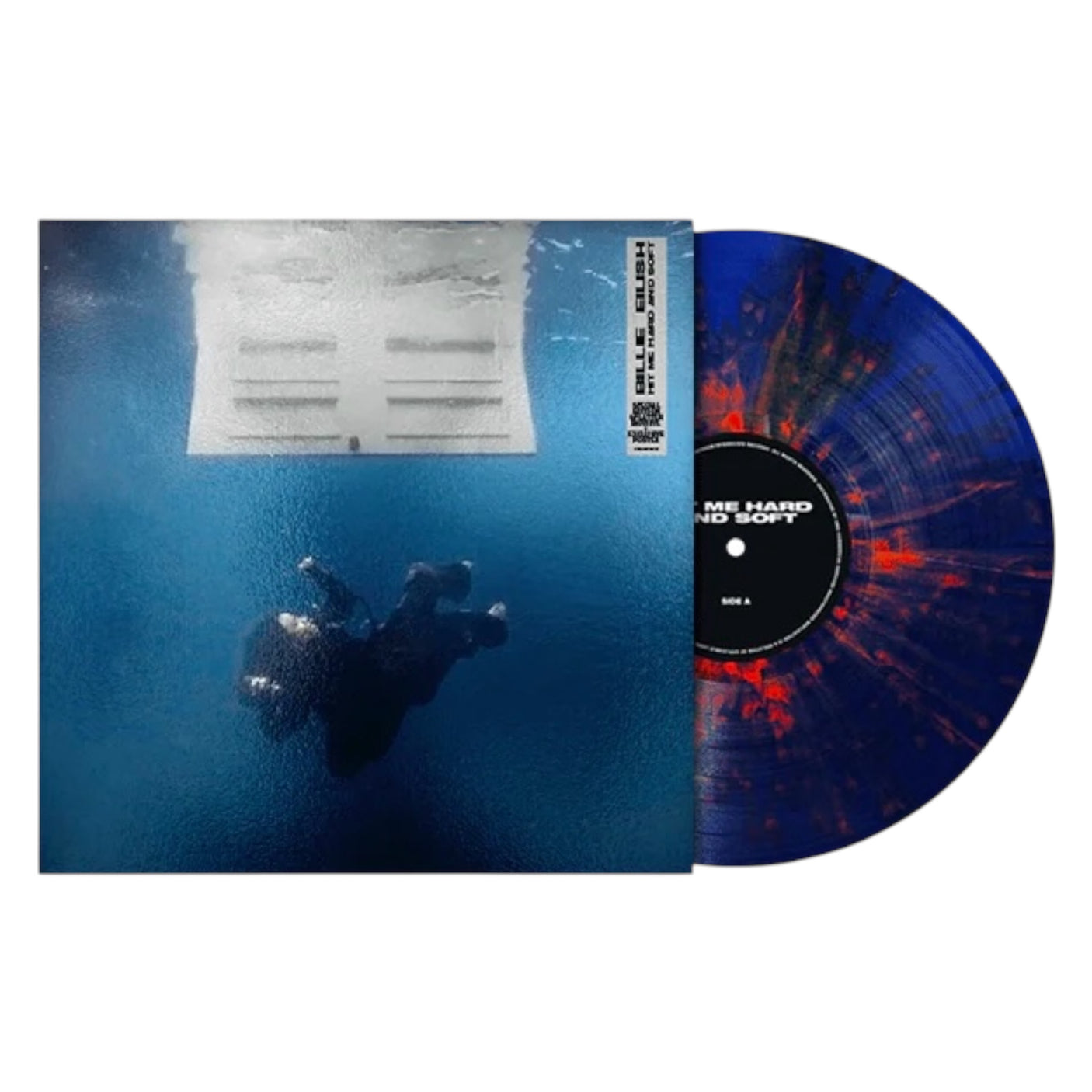 BILLIE EILISH - Hit Me Hard And Soft - LP VINYL - 1 YEAR ANNIVERSARY EDITION - DARK BLUE WITH ORANGE SPLATTER VINYL - BRAND NEW