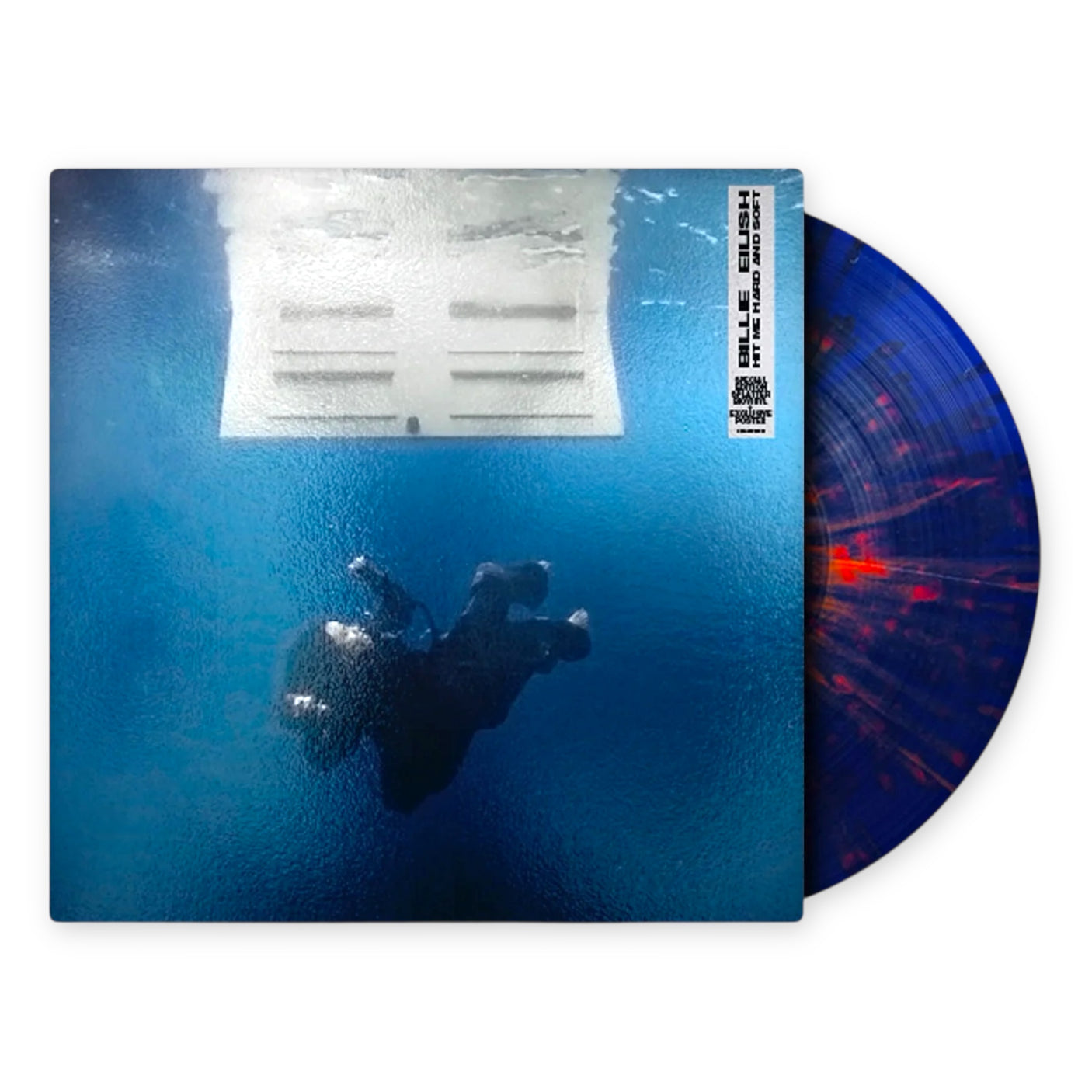 BILLIE EILISH - Hit Me Hard And Soft - LP VINYL - 1 YEAR ANNIVERSARY EDITION - DARK BLUE WITH ORANGE SPLATTER VINYL - BRAND NEW