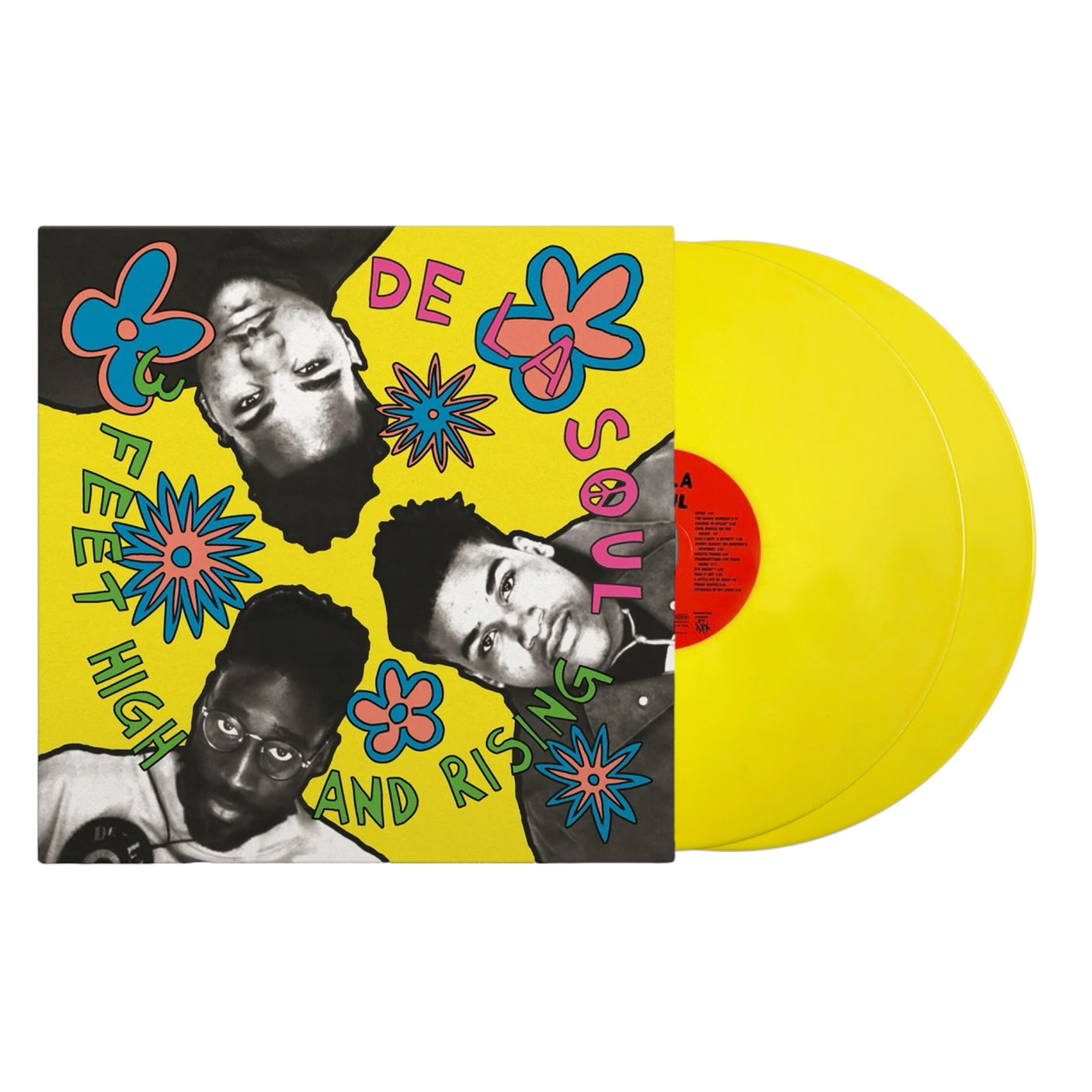 DE LA SOUL - 3 Feet High & Rising - OPAQUE YELLOW VINYL - REISSUE - LP VINYL - BRAND NEW