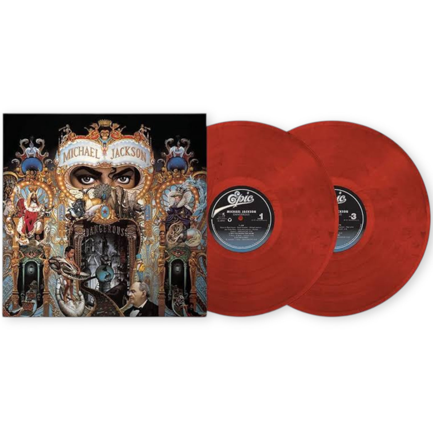 MICHAEL JACKSON - Dangerous - LP VINYL - LIMITED EDITION - RED & BLACK SWIRL VINYL - BRAND NEW