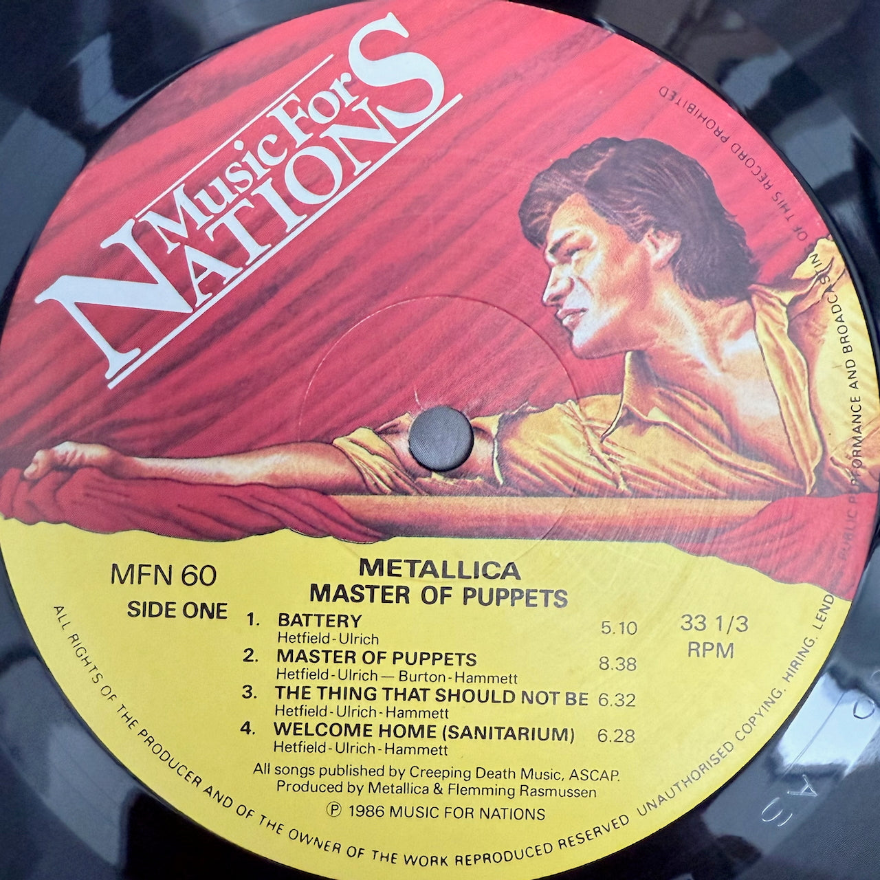 METALLICA - Master Of Puppets | Original 1986 UK Press | Used LP Vinyl Album | VG+/VG+