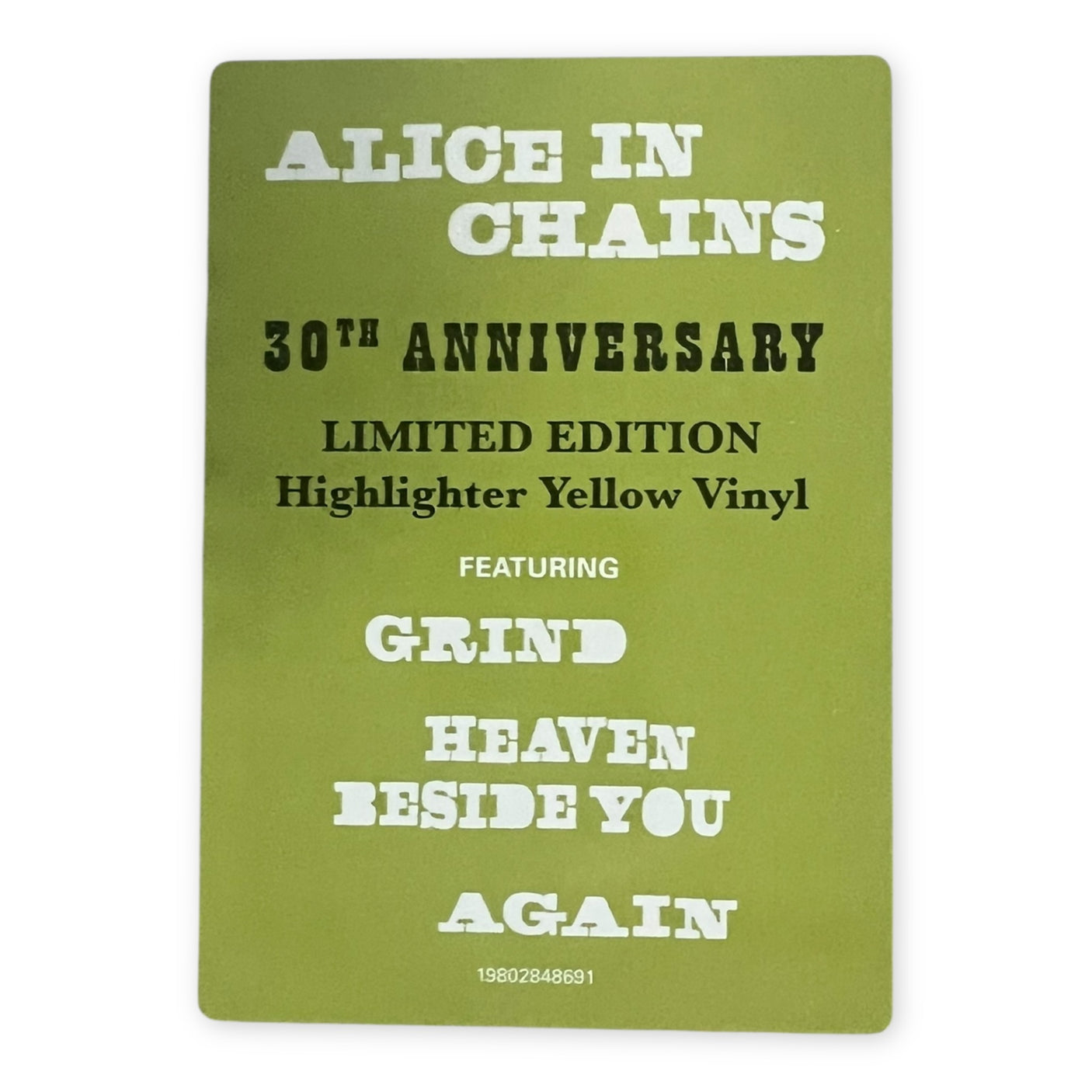 ALICE IN CHAINS - Alice In Chains (Self Titled) | Highlighter Yellow Vinyl | Brand New LP Vinyl Album
