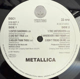 METALLICA - Metallica (Black Album) - USED LP VINYL - ORIGINAL 1991 EUROPE FIRST PRESS - VG/VG+