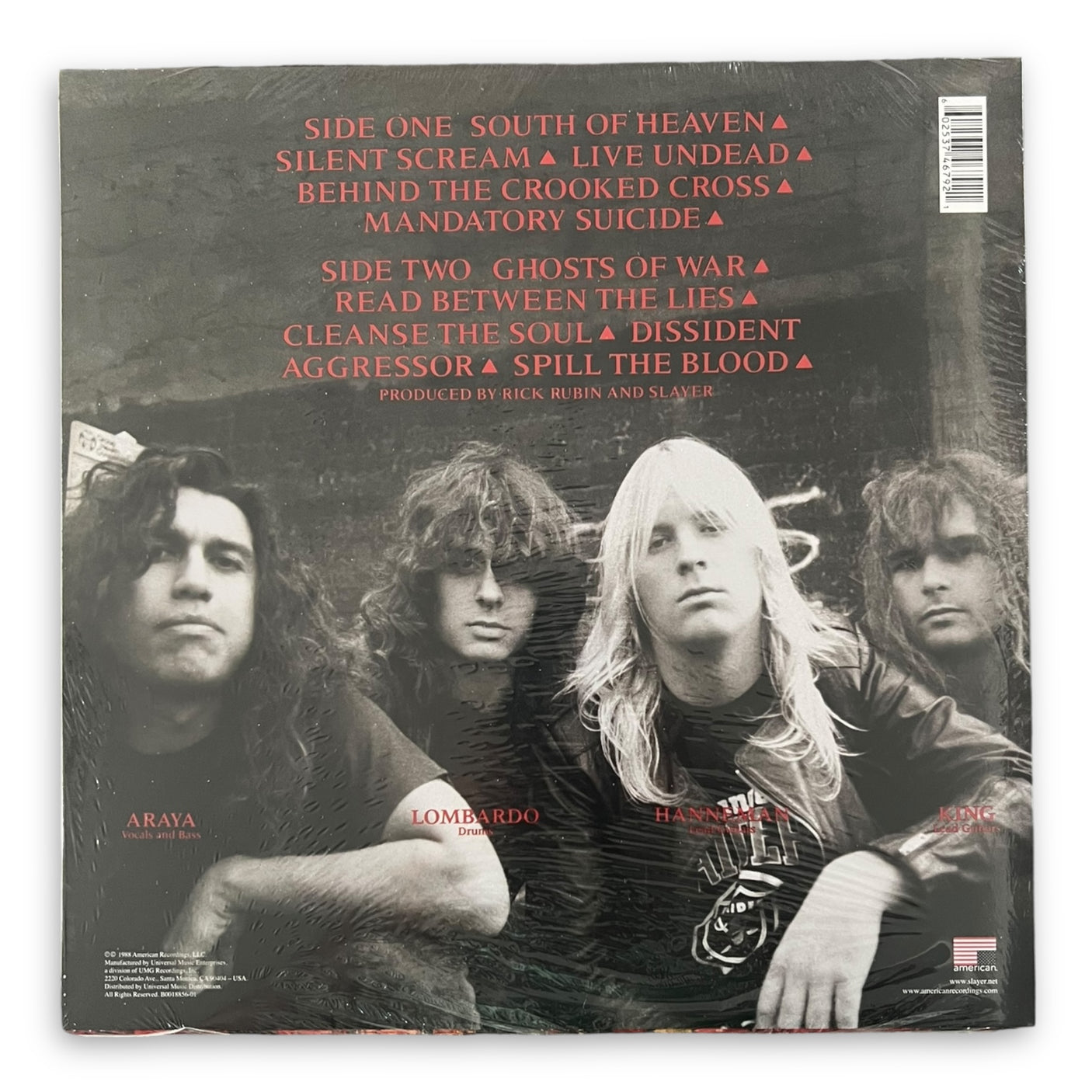 SLAYER - South Of  Heaven - REISSUE - LP VINYL - BRAND NEW