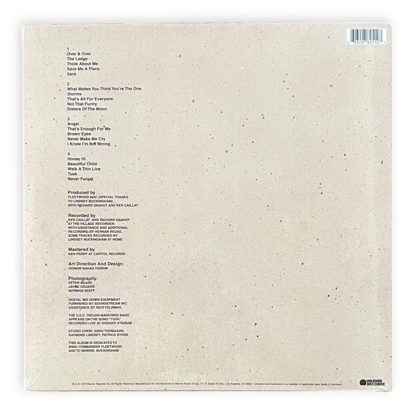 FLEETWOOD MAC - Tusk - LP VINYL - LIMITED EDITION CLEAR VINYL  - BRAND NEW
