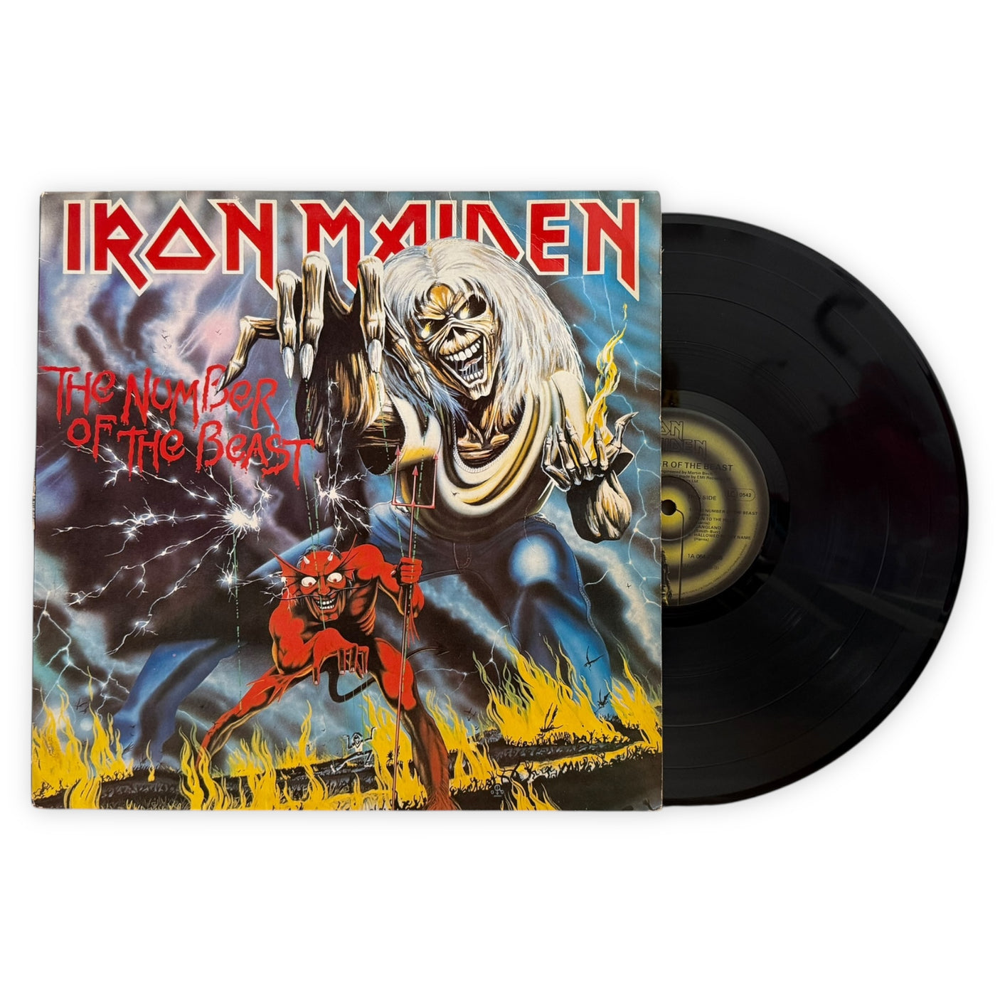 IRON MAIDEN - The Number Of The Beast - USED LP VINYL - ORIGINAL 1982 EUROPE PRESS - VG/VG