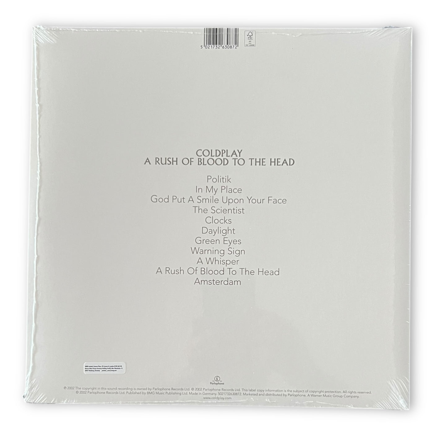 COLDPLAY - A Rush Of Blood To The Head - CLEAR ECO VINYL - LP VINYL - BRAND NEW