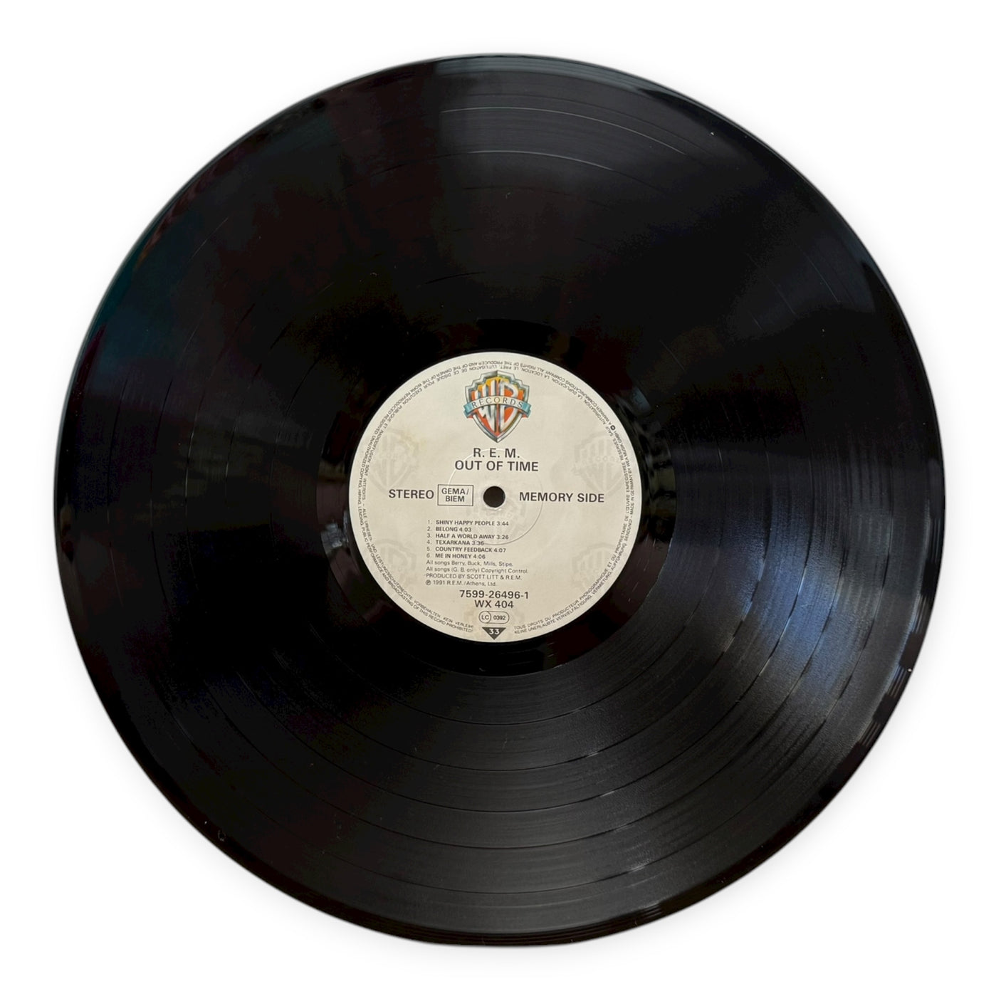 R.E.M - Out Of Time | Original 1991 Europe Press | Used LP Vinyl Album | VG+/VG+