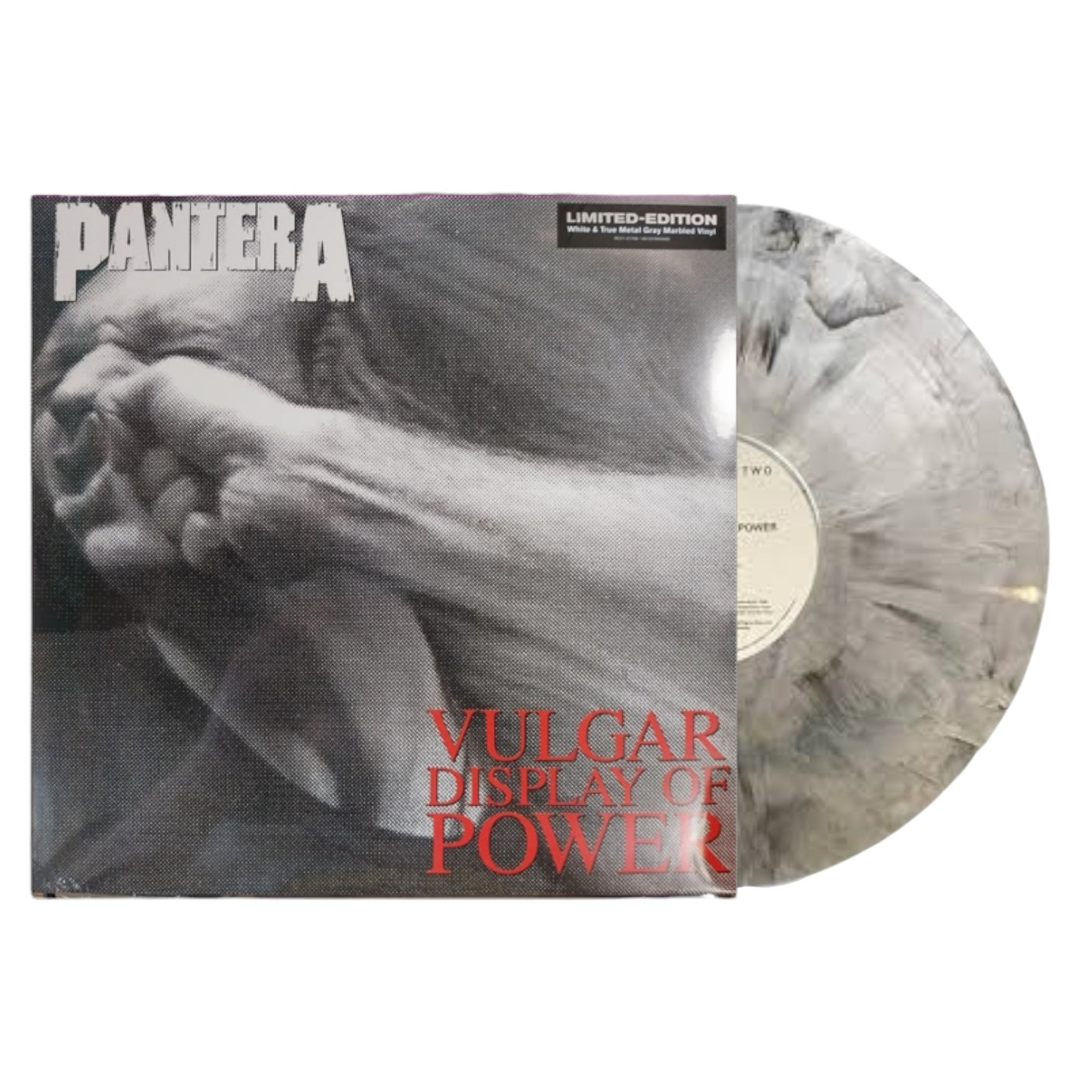 PANTERA - Vulgar Display Of Power - LP VINYL - WHITE & TRUE METAL GREY MARBLED VINYL - BRAND NEW