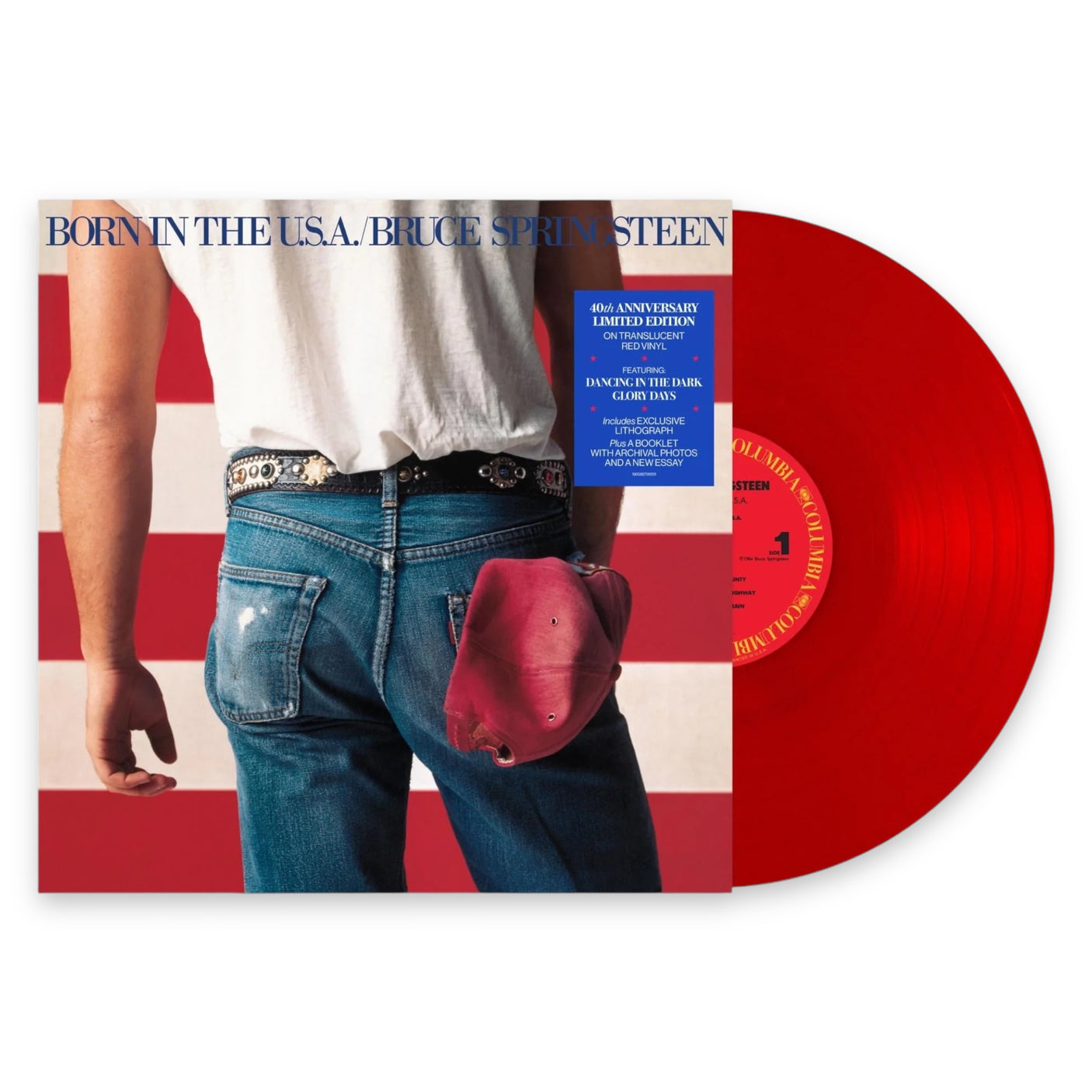 BRUCE SPRINGSTEEN - Born In The USA - LP VINYL - 40TH ANNIVERSARY EDITION RED VINYL - BRAND NEW